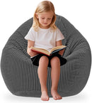 LPMOERA Bean Bag Chairs for Kids/Teen with Memory Foam Filling Bean Bag Sofa with Soft Corduroy Fabric BeanBag Chair for Living Room Bedroom College Dorm Reading Chair Dark Gray by TinyTreasures Baby Boutique