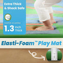 1.3" Thick Educational Baby Floor Play Mat 79x118, Basic Padded Memory Foam Kids Mat, Large Non-Slip Plush Playmat for Nursery Playroom Classroom (Race Track) by TinyTreasures Baby Boutique