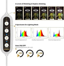 GLOWRIUM Grow Lights for Indoor Plants, 20W Full Spectrum LED Grow Light Floor Lamp with Stand Adjustable Height and Angle, Black Plant Light with 3/9/12H Timer White by GreenHaven Gardens