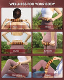 ONUEMP Wood Therapy Massage Tools, Wooden Bend Waist Thigh Massager & Muscle Roller Stick, Maderoterapia Colombiana Kit for Lymphatic Drainage, Anti Cellulite, Body Contouring/Shaping, Deep Tissue by CozyNest Decor