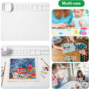 AWOKE Silicone Painting Mat - 20"X16" Silicone Art Mat with 1 Water Cup for Kids - Craft Mat has12 Color Dividers - 2 Paint Dividers (White),Toddler Activities,3 4 5 Year Old Girl Boy Birthday Gifts by TinyTreasures Baby Boutique