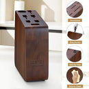 Magnetic Knife Block 10 x 9 Inches, Double Sided Magnetic Knife Holder and Kitchen Knife Organizer Storage, 7 Slots Acacia Wood Universal Knife Block for Chefs by CozyNest Decor