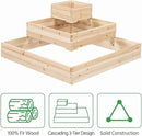 Yaheetech 3 Tier Wooden Raised Garden Bed 44.5'' L×44.5W×20.5×H, Horticulture Open-Bottom Planter Raised Garden Bed for Flowers/Herbs/Vegetables Planter Flower Box by GreenHaven Gardens