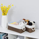 DULLEMELO Toilet Paper Storage Basket, Toilet Tank Basket with Rope Handles for Bathroom Storage by TinyTreasures Baby Boutique