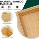 Bamboo Drawer Organizer - Silverware & Utensil Organizer, Stackable, 2 Pcs, Wooden Storage Box Tray (Bamboo, 12 X 6 X 2 Inch) by CozyNest Decor