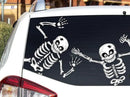 Halloween Window Skeleton Clings – 8 Sheets of Extra Large Cute and Scary Skeletons, Ghosts, and Bats for Home, School, Car Windows, Office, and Party Decor by CozyNest Decor