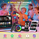 Mini Karaoke Machine, Portable Bluetooth Karaoke Speaker with 2 Wireless Microphones, Singing Machine with Party Lights for Kids and Adults, Birthday Gifts for Girls Boys Family Home Party by TinyTreasures Baby Boutique