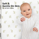KeaBabies 2-Pack Organic Crib Sheets for Boys, Girls - 52x28 Fitted Crib Mattress Sheet Neutral, Breathable Jersey Cotton Cover for Baby Bed, Toddler Mattress, Soft & Cute Prints (Elly) by TinyTreasures Baby Boutique