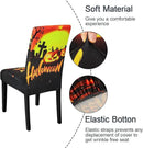 JQinHome Orange Halloween Chair Slipcover, Pumpkin Chair Covers Set of 4, High Stretch Washable Chair Protector Cover for Dining Room, Kitchen,Home Party,Wedding Ceremony(Orange,4PC) by CozyNest Decor