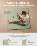 Blissful Diary Vegan Leather Baby Play Mat, 47x47 Thicken Foam Cushioned & Waterproof Playpen Mat for Infants and Toddlers, Stylish and Just Wipe-Clean Playmat for Baby Play on Floor, Light Green by TinyTreasures Baby Boutique