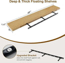 Fun Memories Floating Shelves, 8 Inch Deep Floating Shelves, Rustic Wood Fireplace Mantel 48 in Long, 48 x 8 Floating Wall Shelves for Living Room, Kitchen, Bedroom, Oak Color, 1 Pack by CozyNest Decor