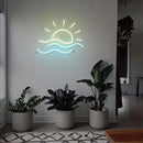 LED Decorative Lights USB Mountains Sunrise Sunset Led Neon Signs Home Decoration Wall Art Holiday Gift Brightness Adjustable 15.7''x15'' by CozyNest Decor
