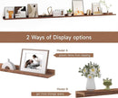 Floating Picture Ledge Shelves for Wall Set of 2, 84 Inches Picture Ledge Shelf with Long Large Nursery Book Shelf for Toys Storage Kids Bookshelf Wall Mounted Living Room Bedroom Decor Frames, Walnut by TinyTreasures Baby Boutique