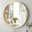 30 Inch Round Bathroom Mirror - Wall Mounted Circle Mirror with Metal Frame, Modern Mirror Suitable for Bathroom, Vanity, Entryway, Living Room, Wall Decor,Gold by CozyNest Decor