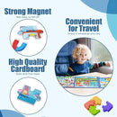Magnetic Puzzles for Toddlers 3-5, 75-Pieces Travel Toys, Transportation Puzzles Ages 4-6, Educational Learning Magnets, Road Car Trip & Airplane Activities Toys for 3 4 5 6 7 Girls Boys Gift by TinyTreasures Baby Boutique