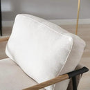 Mid-Century Accent Chair Set of 2, Soft Armchair Chenille Fabric Lounge Chair with Black Metal Legs, Upholstered Leisure Chair for Living Room Bedroom Reception Room, Beige by CozyNest Decor