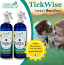 3 Moms Organics, TickWise 16oz Extra Strength Double Mama 2-Pack - DEET- Free, Tick and Insect Repellent, Plant Based Essential Oils, All Natural Ingredients, Safe for Kids, Adults, Dogs & Horses by TinyTreasures Baby Boutique
