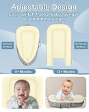 Baby Lounger - Infant Lounger for Newborn 0–26 Months, Waterproof Inner Cover and Pure Cotton Breathable Baby Nest Cover, Newborn Lounger for Baby Boys & Girls, Portable Lounger for Home and Travel by TinyTreasures Baby Boutique