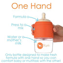 PopYum 5 oz Orange Anti-Colic Formula Making/Mixing/Dispenser Baby Bottle with