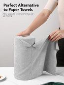Fantasticlean Microfiber Cleaning Cloth Roll -40 Pack, Tear Away Microfiber Towels, 12" x 12", Reusable, Washable, Scratch Free, Ultra Absorbent Dish Rags for Car, Home, Garage or Shop (Grey) by CozyNest Decor