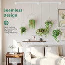 Plant Hanger Indoor with 6 Hanging Chains Hanging Planters for Indoor Plants Hanging Plant Holder Window Plant Shelves White Metal Rod(Pot not Included by CozyNest Decor
