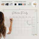 Personalized Clear Acrylic Calendar for Wall, Calendar Whiteboard for Wall, Dry Erase Wall Calendar, Wall Calendar Organizer System for Home (Cursive, Jade, 31"W x 23"H) by TinyTreasures Baby Boutique
