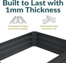 Sunnydaze Galvanized Raised Garden Bed - Metal Raised Bed for Gardening - Outdoor Planter Box for Flowers, Plants, and Vegetables - Gray - 48" W x 36" D x 12" H Rectangle by GreenHaven Gardens