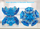 RoomyRoc Magnetic Fidget Sphere - Pentagons Magnets Balls - 12 Piece Set - Crystal Blue - Magnet Fidgets Toy - Creativity Beyond Imagination, Inspirational, Recreational, Desk Toys for Adults by TinyTreasures Baby Boutique