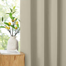 NICETOWN 100% Blackout Portable Curtains, Grommet Total Privacy Window Treatments Thermal Curtains Lightweight Travel Blackout Shades for Bedroom/Hotel, Muted Beige, W52 x L63, 2 Panels by TinyTreasures Baby Boutique