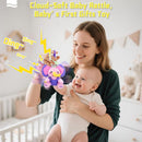 Musical Car Seat Toy for Babies 0-12 Months Girl, 5-in-1 Sensory Activity Hanging Toy Stroller Toy with Soothing Music, Rattle, Mirror for Newborn Infants Essential Gifts, Unicorn by TinyTreasures Baby Boutique