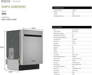 Empava 24 Inch Built-in Dishwasher, Stainless Steel Tub 15 Place Settings, 8 Wash Cycles, Top Control, Auto Door Dry, 49 dB Ultra Quiet, Energy Star & UL Certified by CozyNest Decor