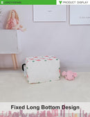 LANGYASHAN Rectangular Storage Bin Collapse Canvas Fabric Cartoon Storage Basket with Handles for Organizing Home Kitchen Boys and Girls Toys Office Closet Shelf Baskets(Rec Leaf Flamingo) by TinyTreasures Baby Boutique