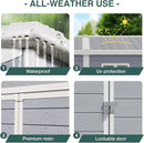 Storage Shed Plastic Outdoor Storage Shed Waterproof Container House with Lockable Door and Transparent Window for Garden, Lawn, Backyard, Patio (6x8FT) by GreenHaven Gardens