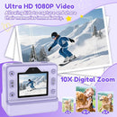 Instant Camera, Instant Print Camera for Kids with 1080P Videos, Front Rear Dual Selfie, 3 Rolls Print Paper & 32GB SD Cards, Christmas Birthday Gifts for Girls Age 3-12 by TinyTreasures Baby Boutique