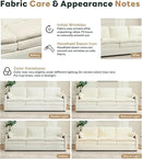 Tbfit Modern Couch Sofa, 89" Cloud Couch w/Pillows, Pocketed Spring Seat, Comfy 3-Seater Plush Foam Cushions, Chenille Fabric Removable Covers, Soft Upholstered Living Room Furniture Apartment, Beige by CozyNest Decor
