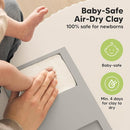 Baby Hand and Footprint Kit - Clay Handprint Keepsake Frame, Newborn Nursery Picture Frame, Personalized New Mom Gifts for Baby Shower & Registry (Cloud Gray) by TinyTreasures Baby Boutique