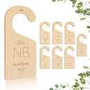 Wooden Baby Closet Dividers - 8 Pcs Double-Sided Design for Newborn Nursery Room Wardrobe Storage by Months Size - Perfect Toddler Clothes Organizer by TinyTreasures Baby Boutique