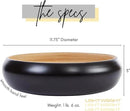 Fruit Bowl For Kitchen Counter, Decorative Bowl, Large Serving Bowl Or Fruit Basket For Kitchen Spun Bamboo (Black) by CozyNest Decor
