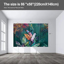 Colorful Banana Leaf Wall murals Peel and Stick Wallpaper for Bedroom Living Room - 58"x86" by CozyNest Decor