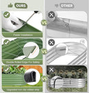 Galvanized Raised Garden Bed - 8x2x1.4FT Metal Planter Boxes Outdoor | Oval Steel Raised Bed Kit for Gardening with Protective Tape, Bracing Rods, Gloves for Vegetables, Flower, Herb (Green) by GreenHaven Gardens