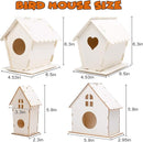 hapray 4 Pack Bird House Crafts for Kids Ages 5-8 8-12, Buildable DIY Birdhouse Kit for Children to Build, 3+ Summer Arts and Craft Projects with Paint, Boy Girl Gift Christmas by TinyTreasures Baby Boutique