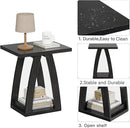 End Tables Living Room, Side Table Beside Sofa, Nightstand for Bedroom, Couch Side Table with Shelf, Modern End Table for Living Room, Black End Table by CozyNest Decor