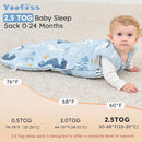 Yoofoss Baby Sleep Sack 0-6 Months, TOG 2.5 Baby Wearable Blanket with 2-Way Zipper, 100% Organic Cotton Fabric Winter Newborn Sleeping Sack, Warm Soft Comfy by TinyTreasures Baby Boutique
