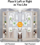 Wall Room Divider, Storage Cabinet Storage Display with Shelves, Modern Freestanding Wood Room Divider Screen, Wall Privacy Screens for Home Decorative (Beige+White,43.3" L x 9.5" W x 79.5" H) by CozyNest Decor