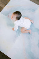 Yay Mats Stylish Extra Large Baby Play Mat. Soft, Thick, Non-Toxic Foam Covers 6 ft x 4 ft. Expandable Tiles with Edges Infants and Kids Playmat Tummy Time Mat (Elle Marble) by TinyTreasures Baby Boutique