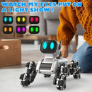 Robot Dog RC Stunt Car Toys - Gesture Sensing Remote Control car with Mecanum Wheels, LED Eyes, 3 Sound Effects, Birthday Gift for Kids Boys Girls by TinyTreasures Baby Boutique