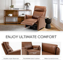 COLAMY Leather Swivel Recliner Chair with Footrest, Rocker Recliner High Back with Double-Layer Cushion, Glider Recliner for Nursery & Living Room, Bedroom, Cocoa by TinyTreasures Baby Boutique