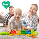 Sumobaby Infant Baby Musical Stuffed Animal Activity Soft Toys with Teether, Multi-Sensory Crinkle, Rattle and Textures, for Tummy Time Newborn 0-3-6-12 Months Boys, Girls, Crocodile (Alligator) by TinyTreasures Baby Boutique