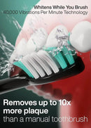 Aquasonic Black Series Ultra Whitening Toothbrush – ADA Accepted Electric Toothbrush- 8 Brush Heads & Travel Case – 40,000 VPM Electric Motor & Wireless Charging - 4 Modes w Smart Timer by CozyNest Decor