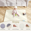Baby Play Mat 48"x48" – Thick, Non-Slip Foam Mat for Babies and Toddlers. Foldable, Scrubbable, Odorless, and Soft, Ideal for Playpens, Crawling, and Indoor Playtime-Beige by TinyTreasures Baby Boutique